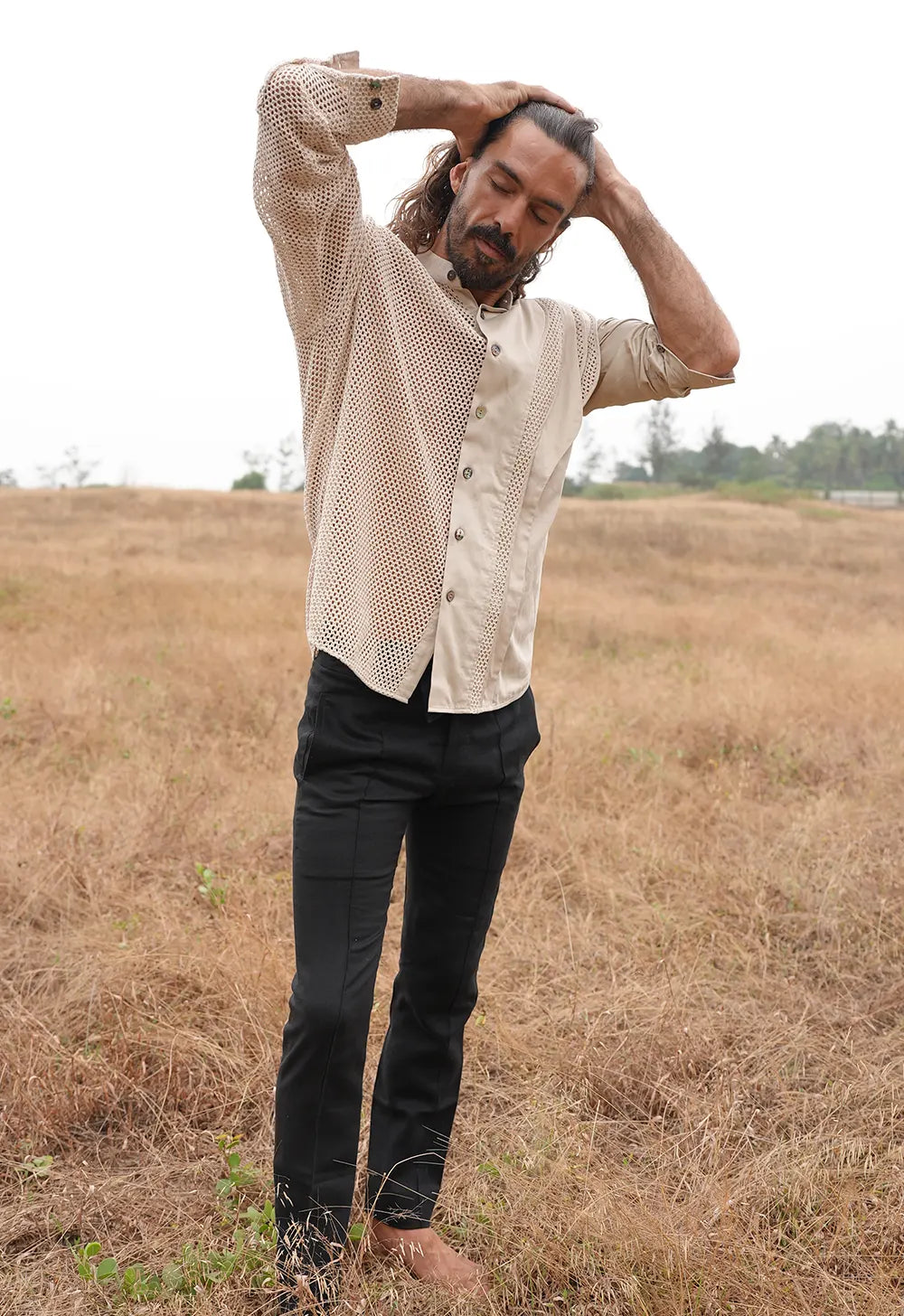 Structured Net Shirt