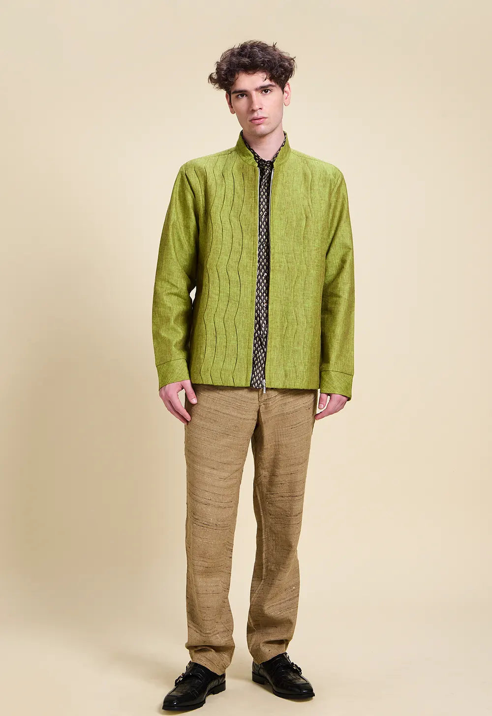 Dusty green linen