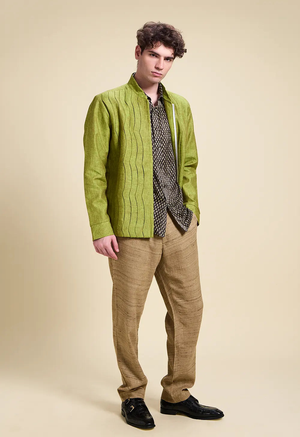 Dusty green linen