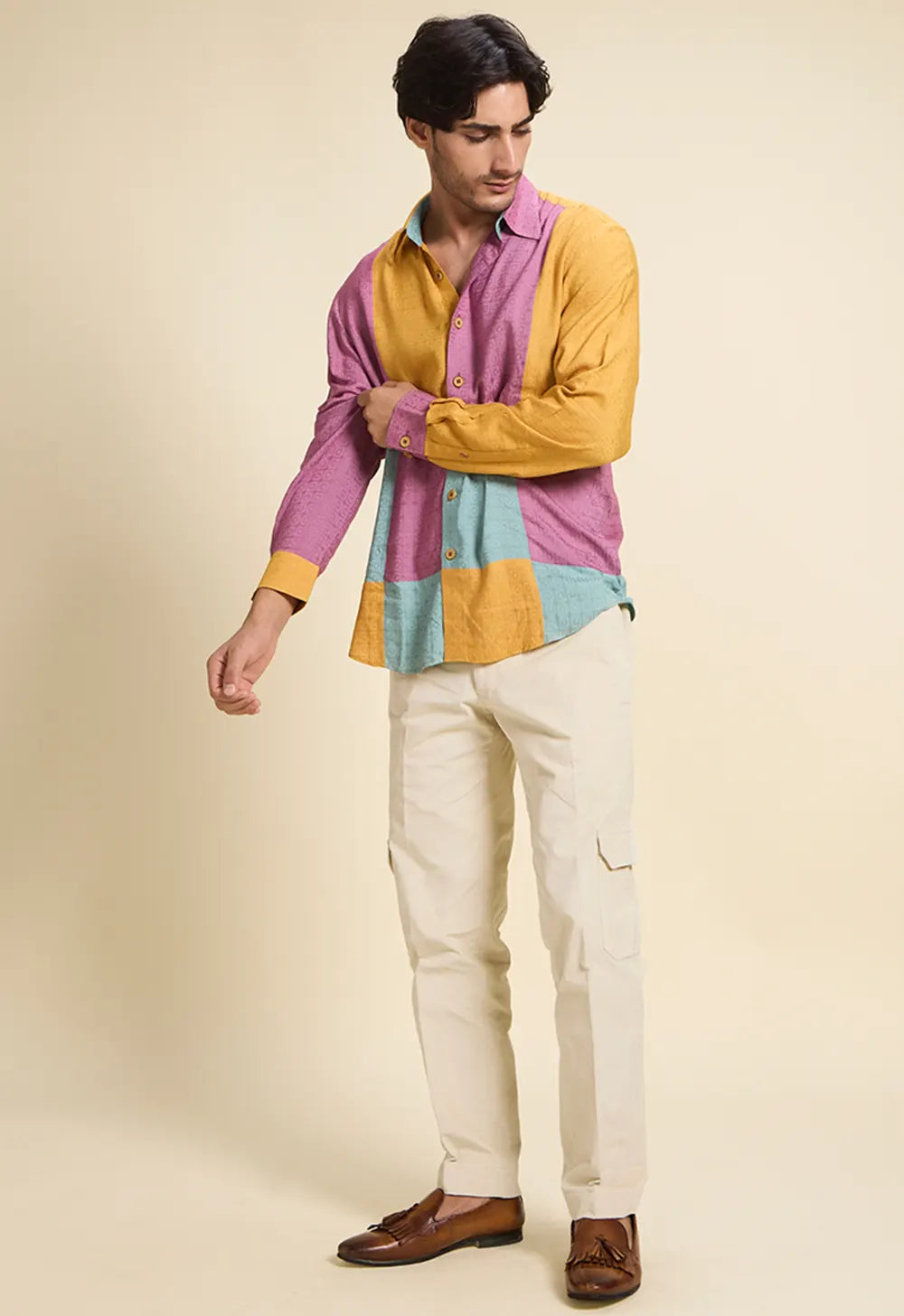 Pleated Khadi Pants