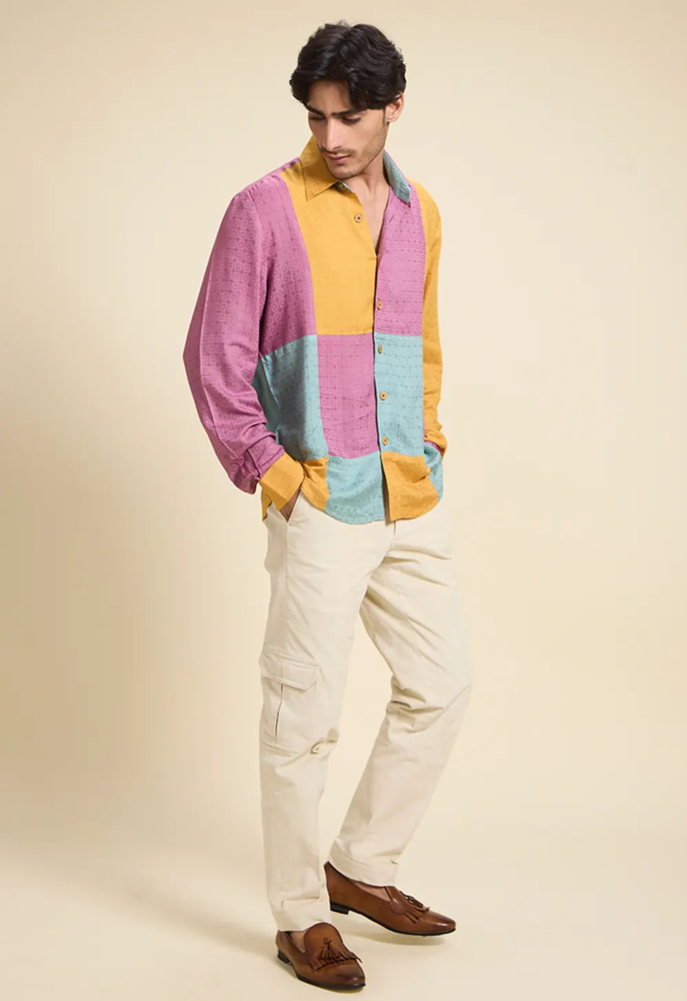 Pleated Khadi Pants