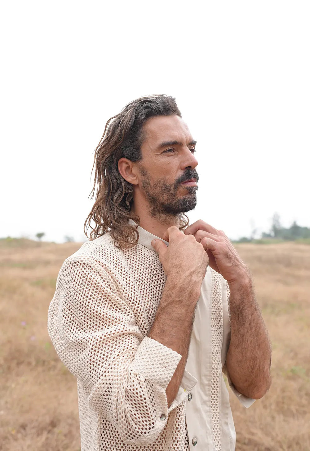 Structured Net Shirt