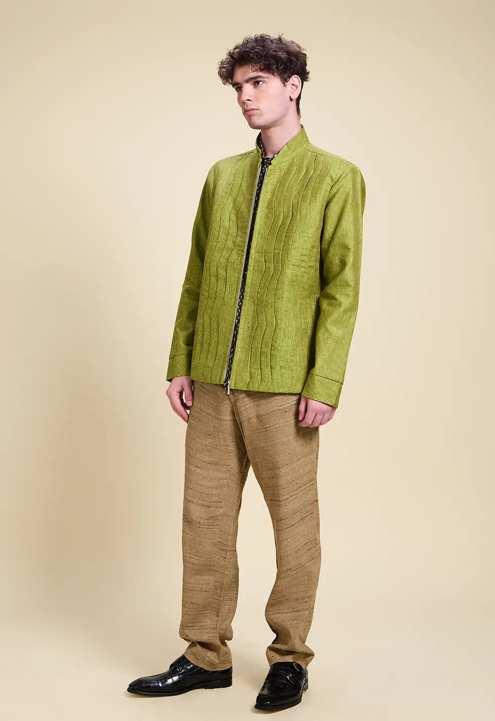 Dusty green linen