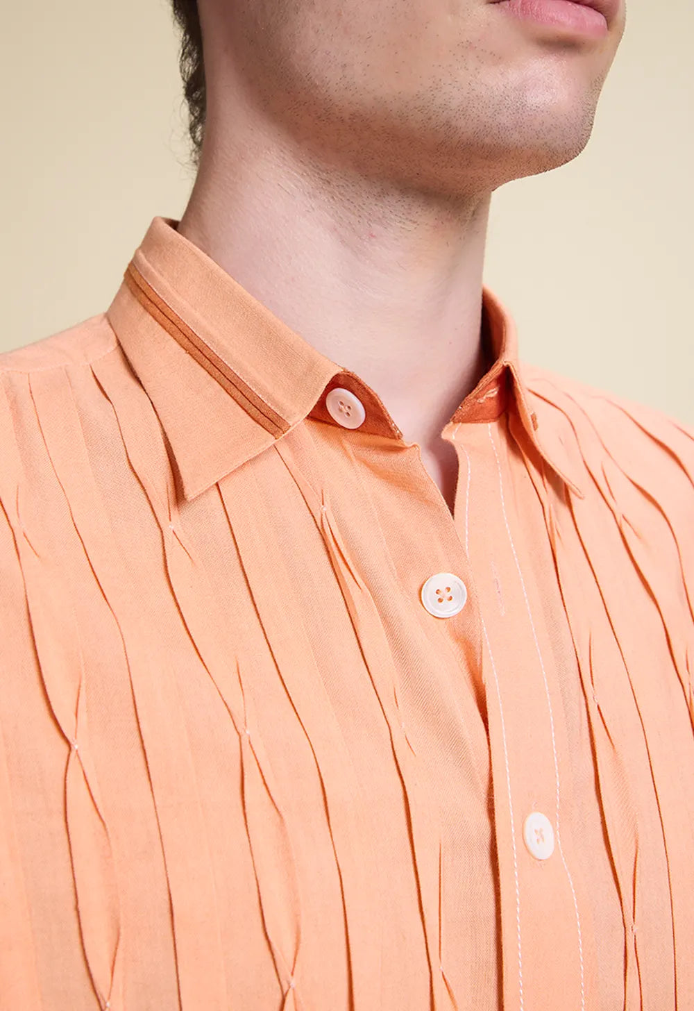 Pleated Bamboo Peach