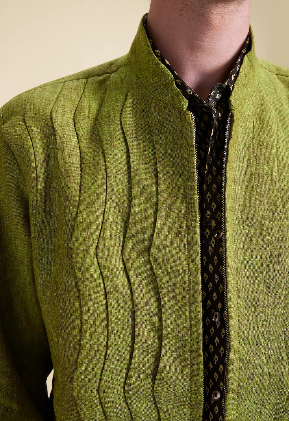 Dusty green linen