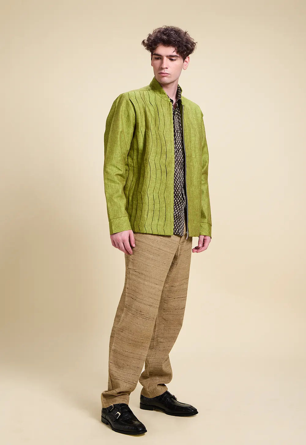 Dusty green linen