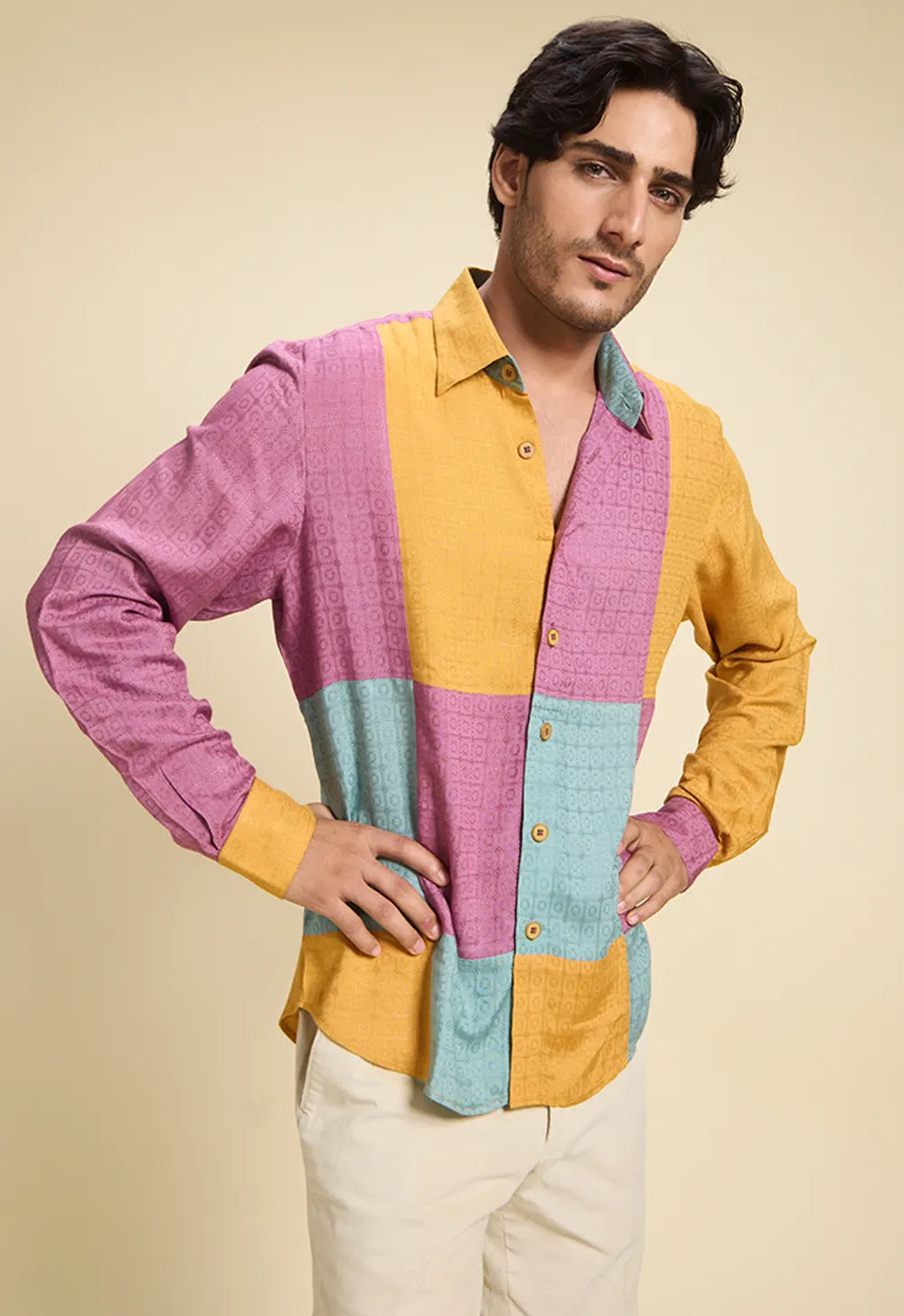 Pleated Khadi Pants