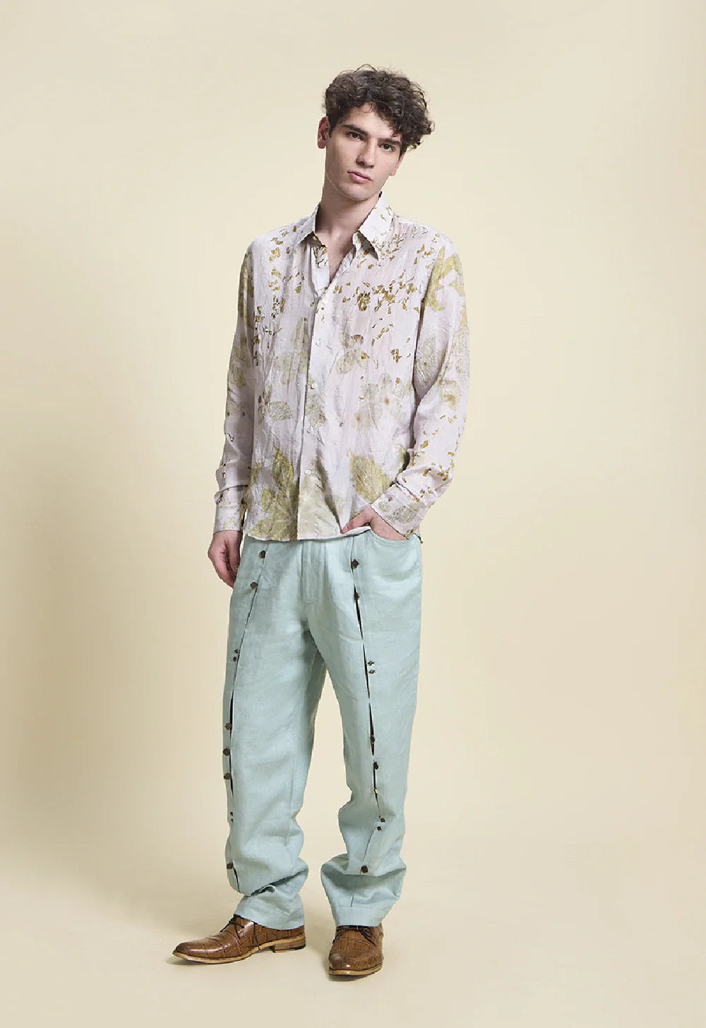Hand Crafted Pleated Pants
