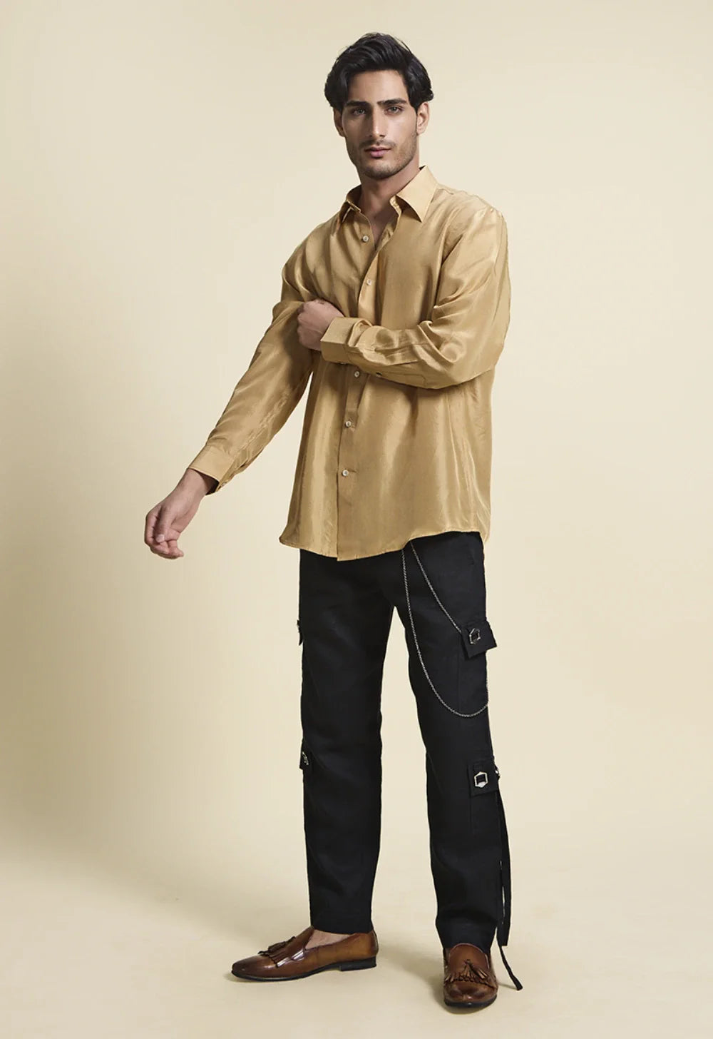 Linen Black Street Style Pants