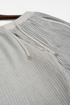 Ivory Pleated Joggers