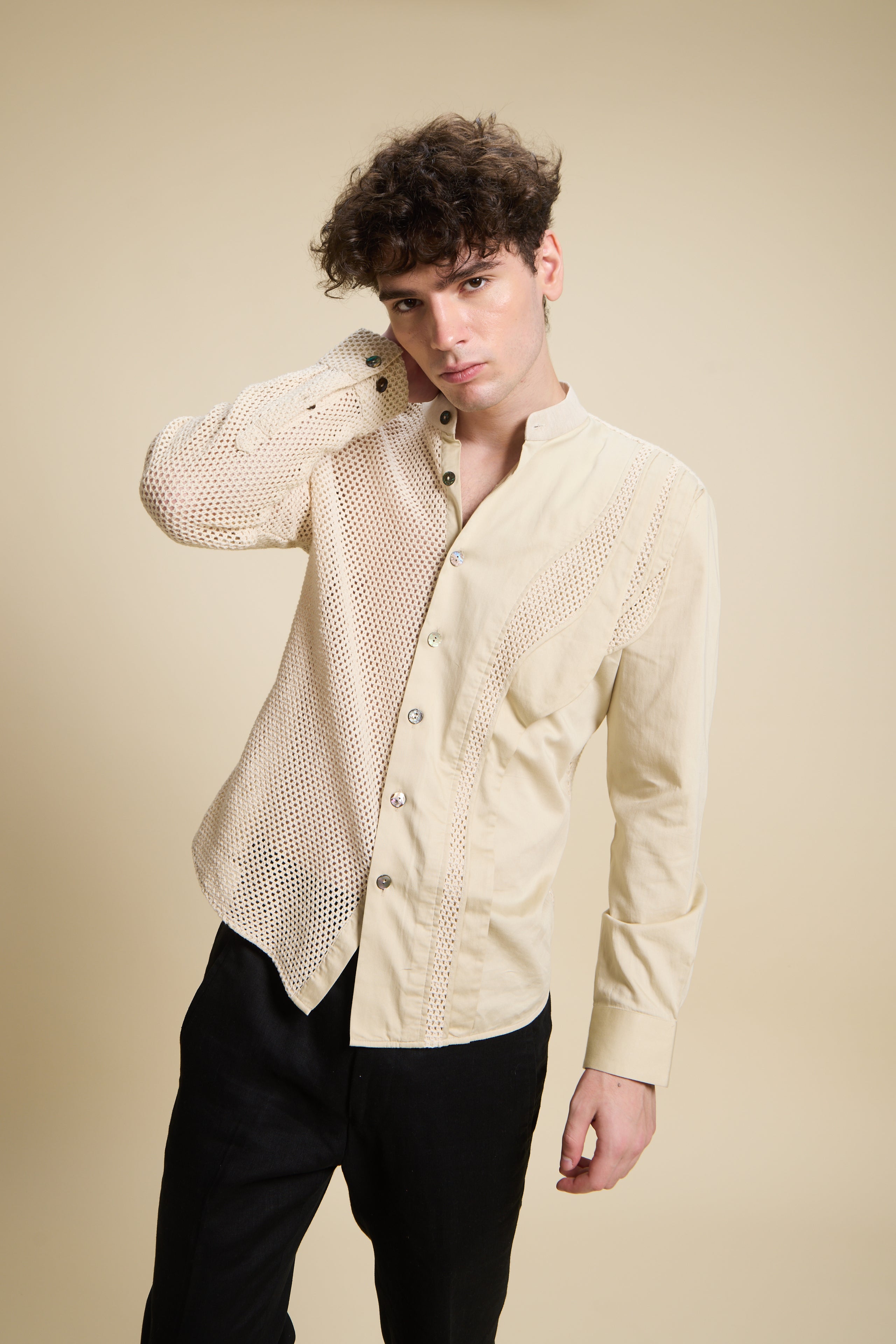 Structured Net Shirt
