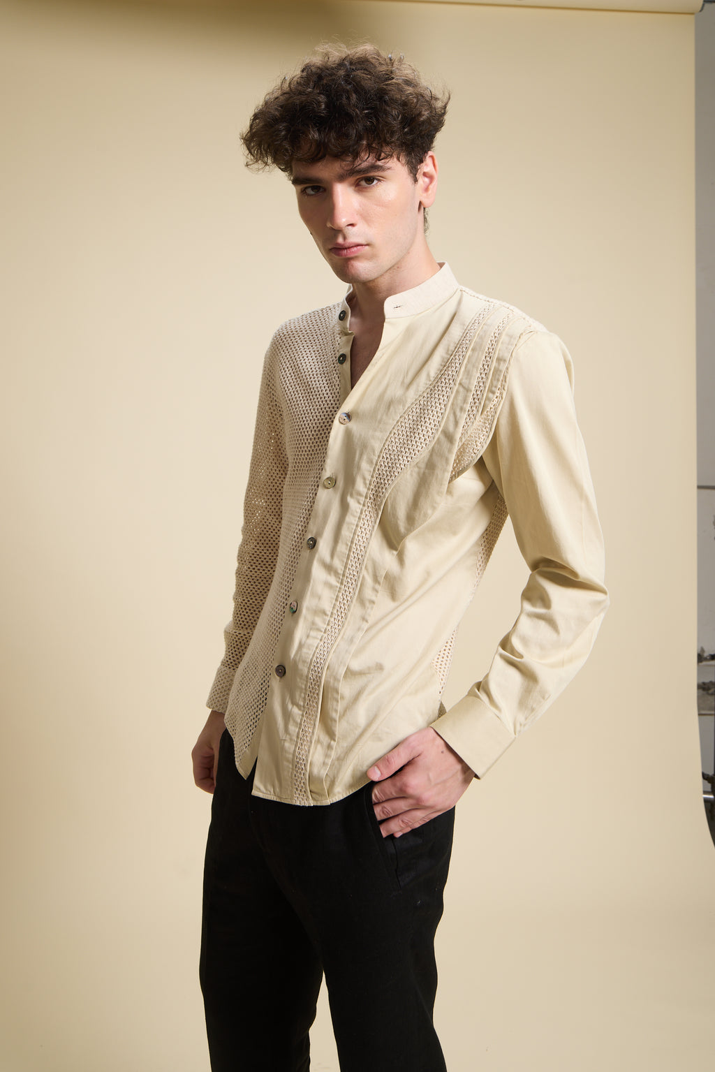 Structured Net Shirt