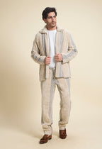 Winter Exotic Fur Jacket (Cream and Black)