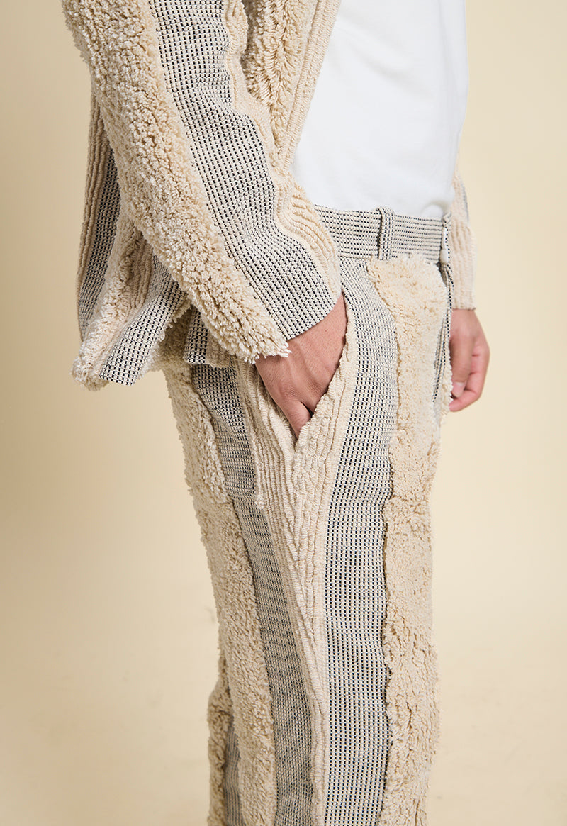 Winter Exotic Fur Pants (Cream and Black)