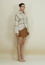 Ecru Grid Shirt