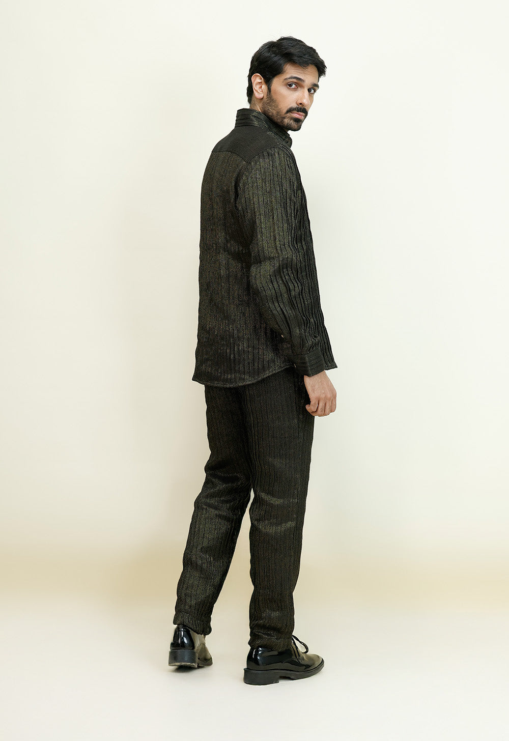 Pleated Shimmer Shirts