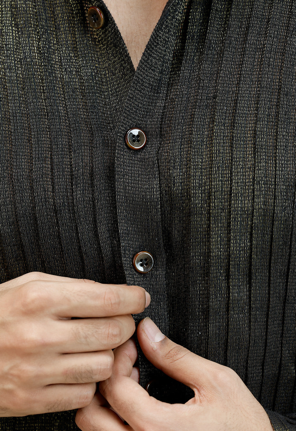 Pleated Shimmer Shirts