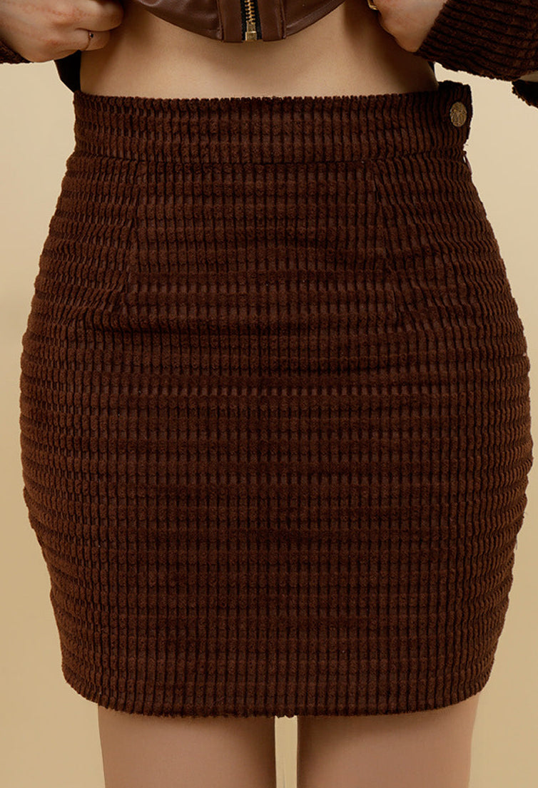 Cocoa Textured Skirt