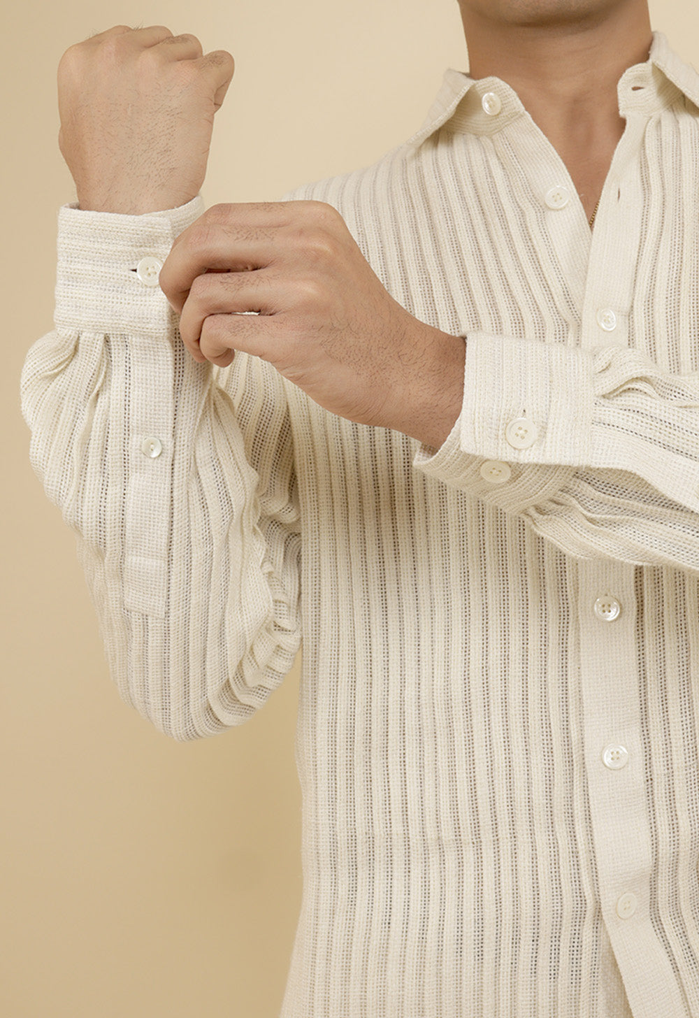 Pleated Shimmer Shirt