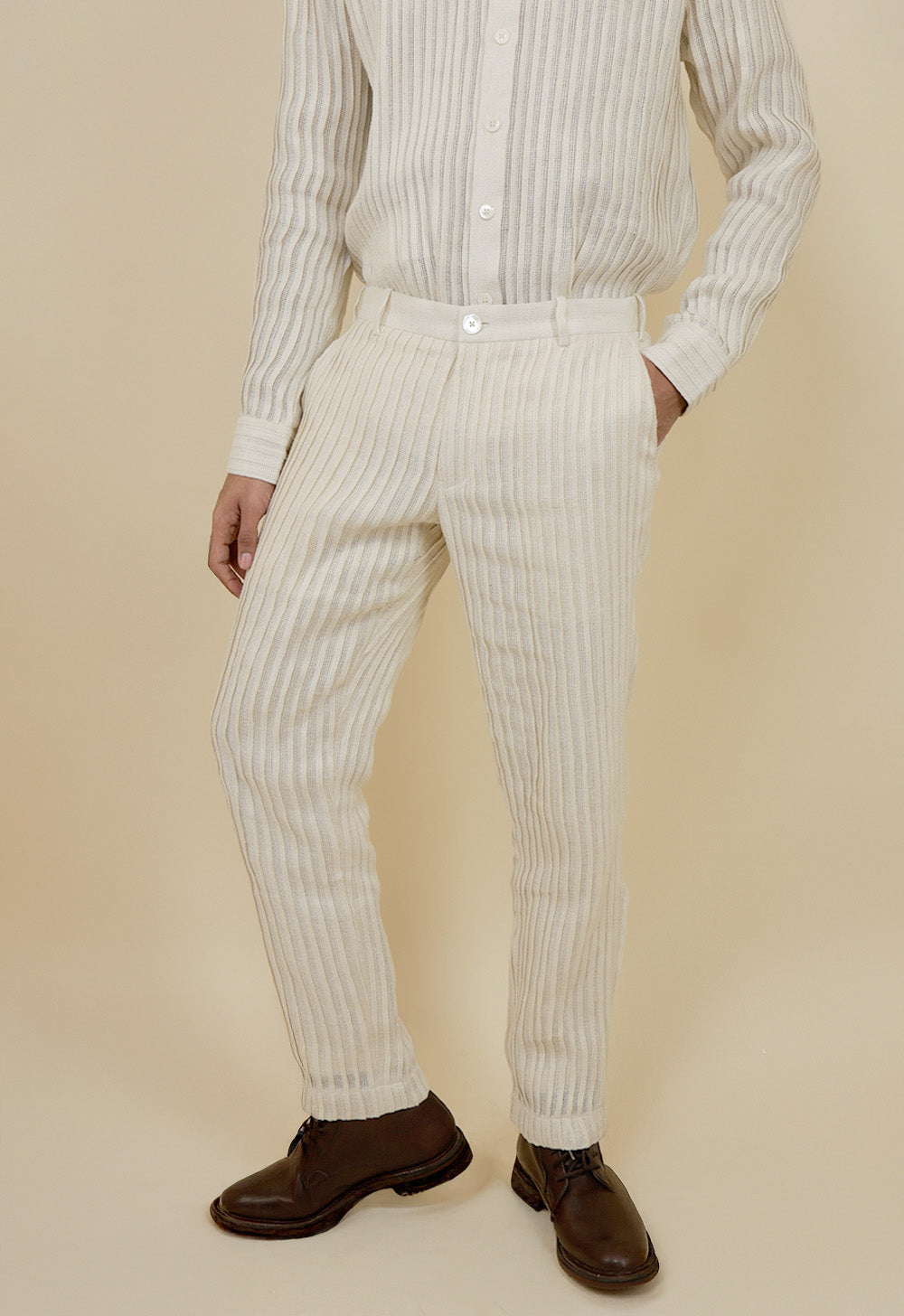 Pleated Shimmer Trousers