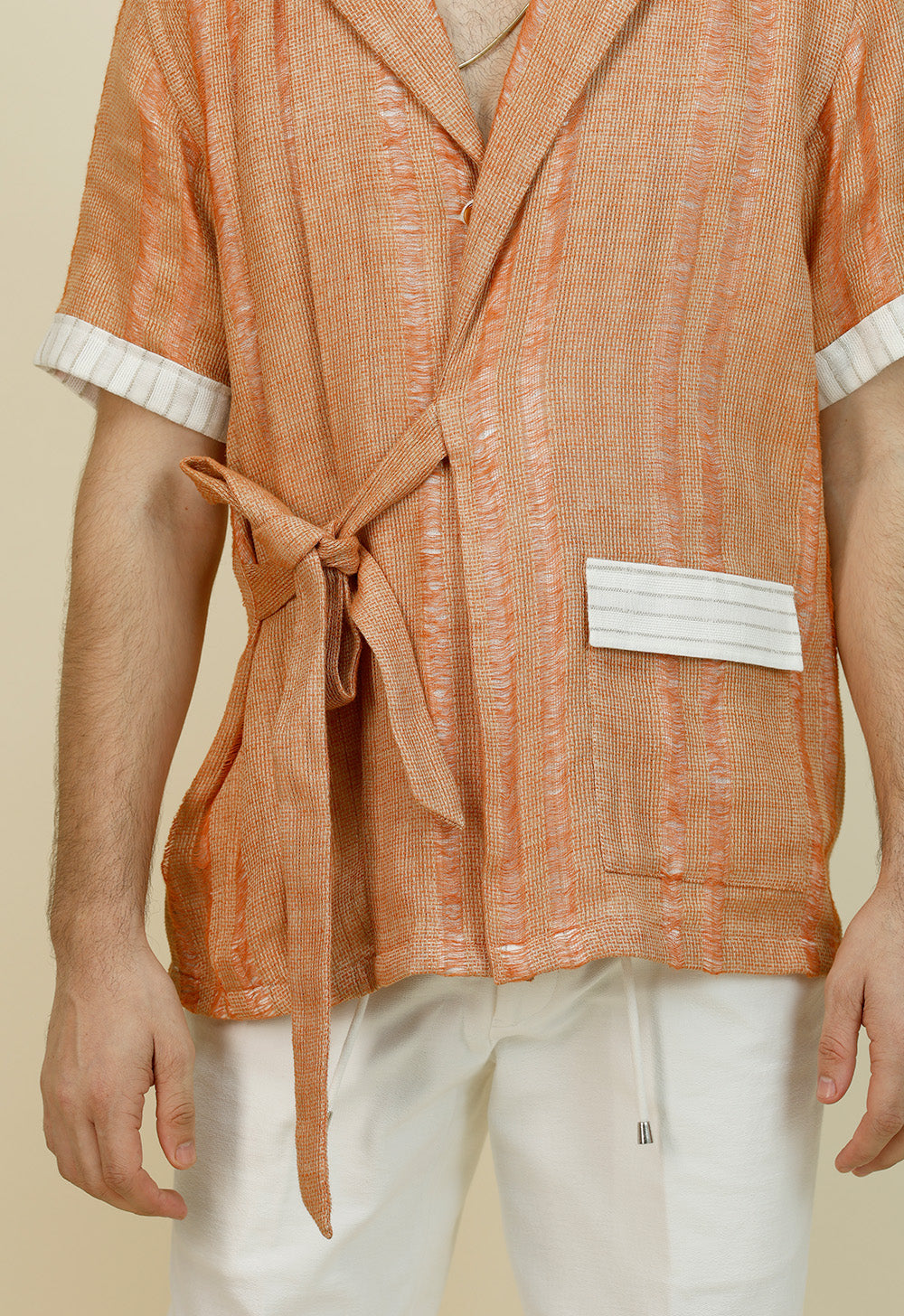 Linen tying Jacket