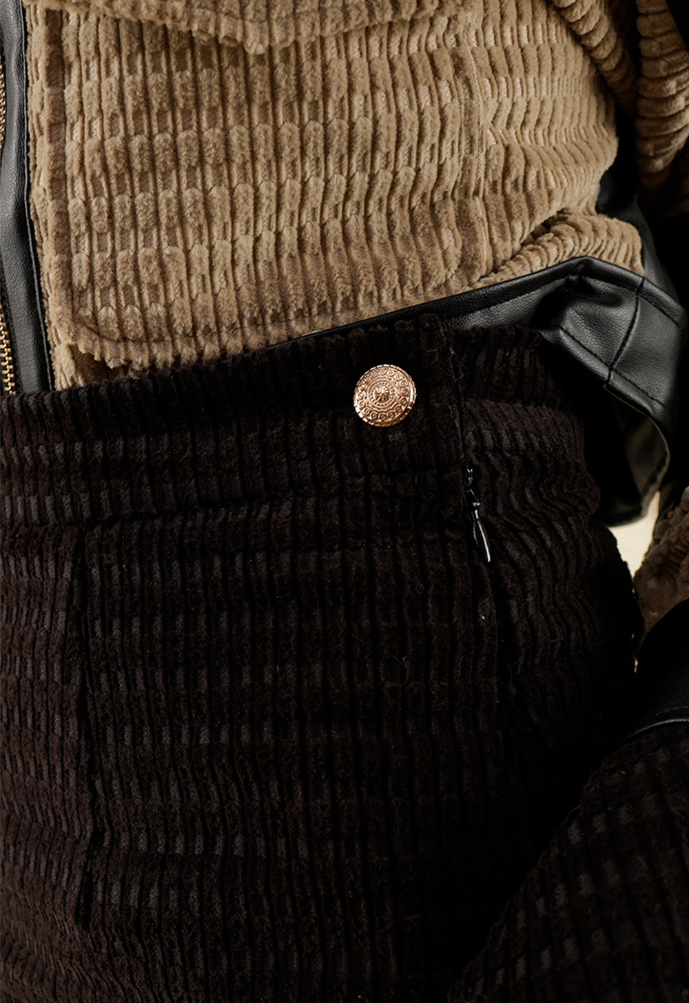 Textured black Skirt