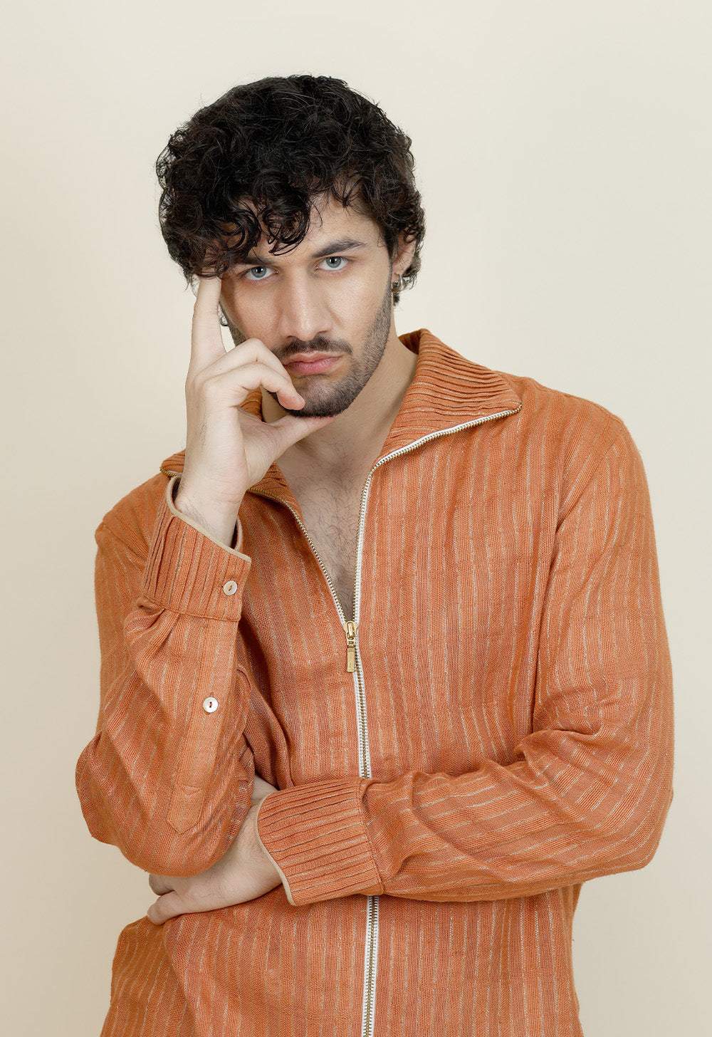 Linen Zipper Shirt