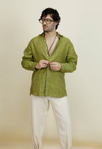 Dusky green linen