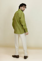 Dusky green linen