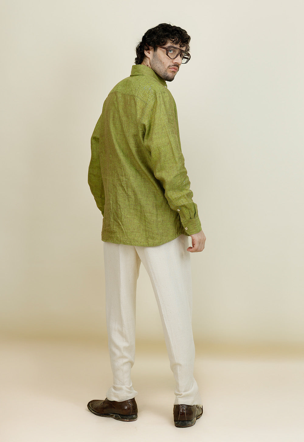 Dusky green linen