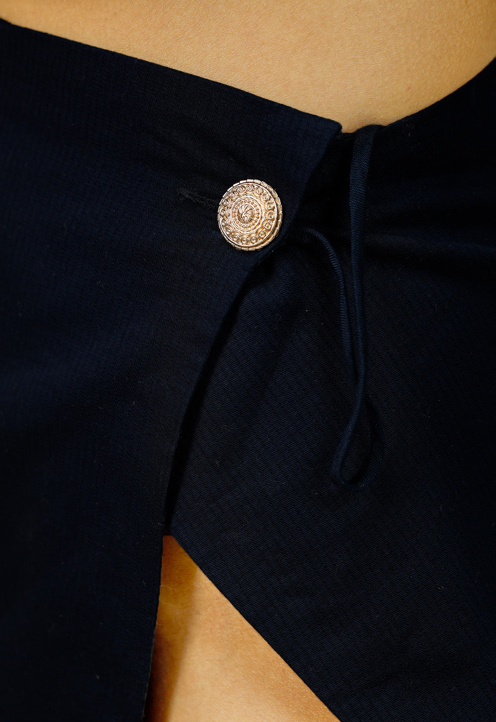 Navy Blue Slit Skirt