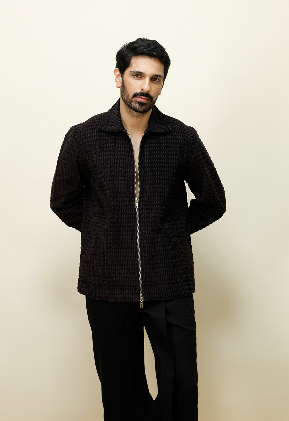Dark textured jacket