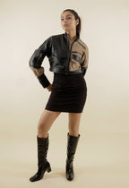 Textured black Skirt