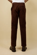 Burnt brown textured Pants