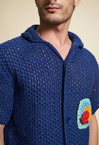 Pelican Blue Crochet Shirt