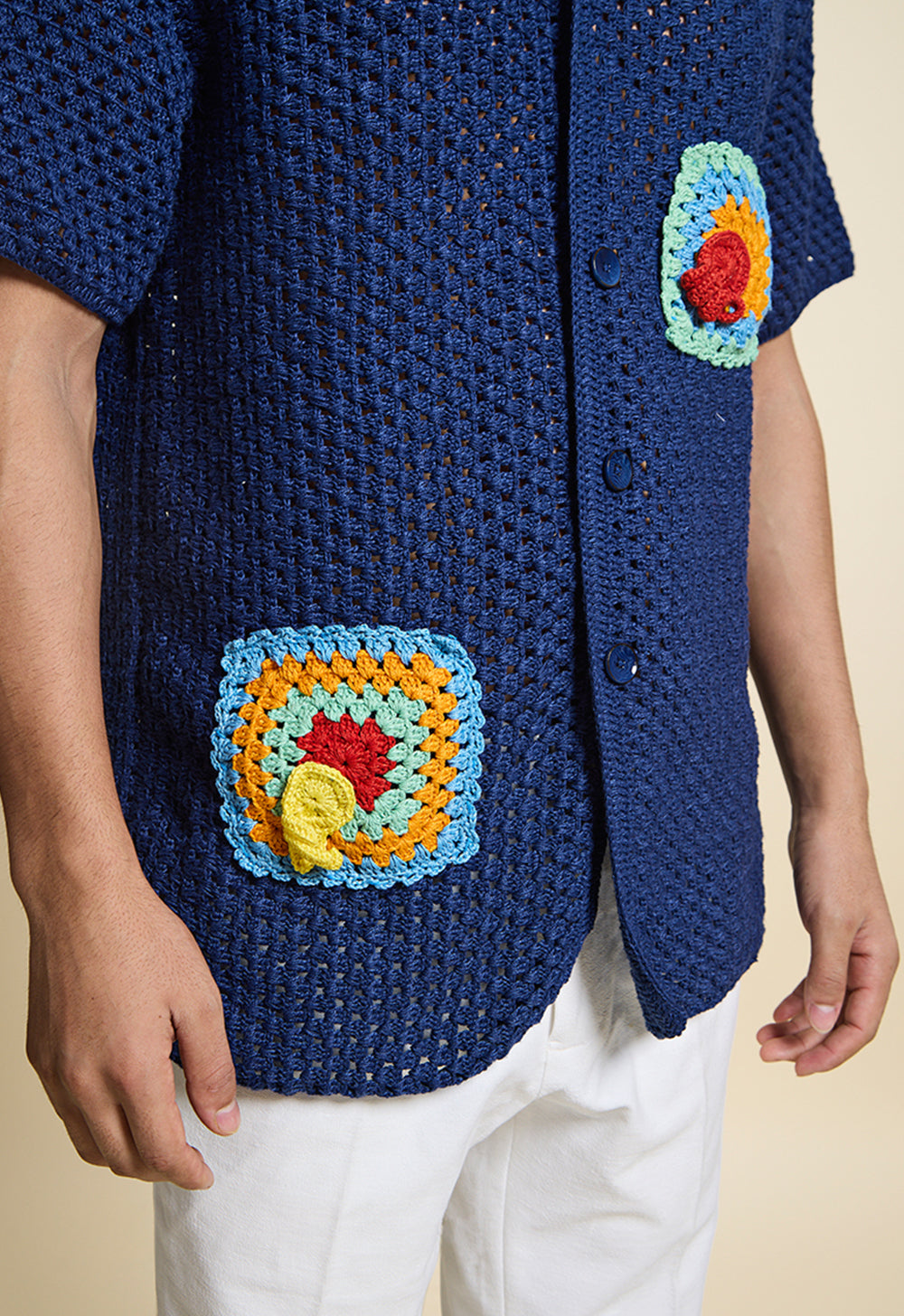 Pelican Blue Crochet Shirt