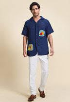 Pelican Blue Hand Crochet Shirt