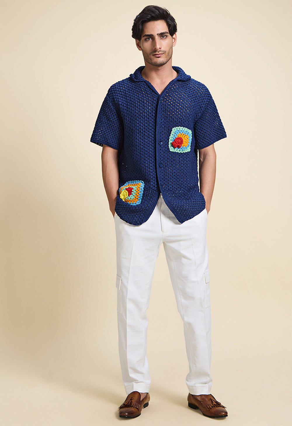 Pelican Blue Crochet Shirt