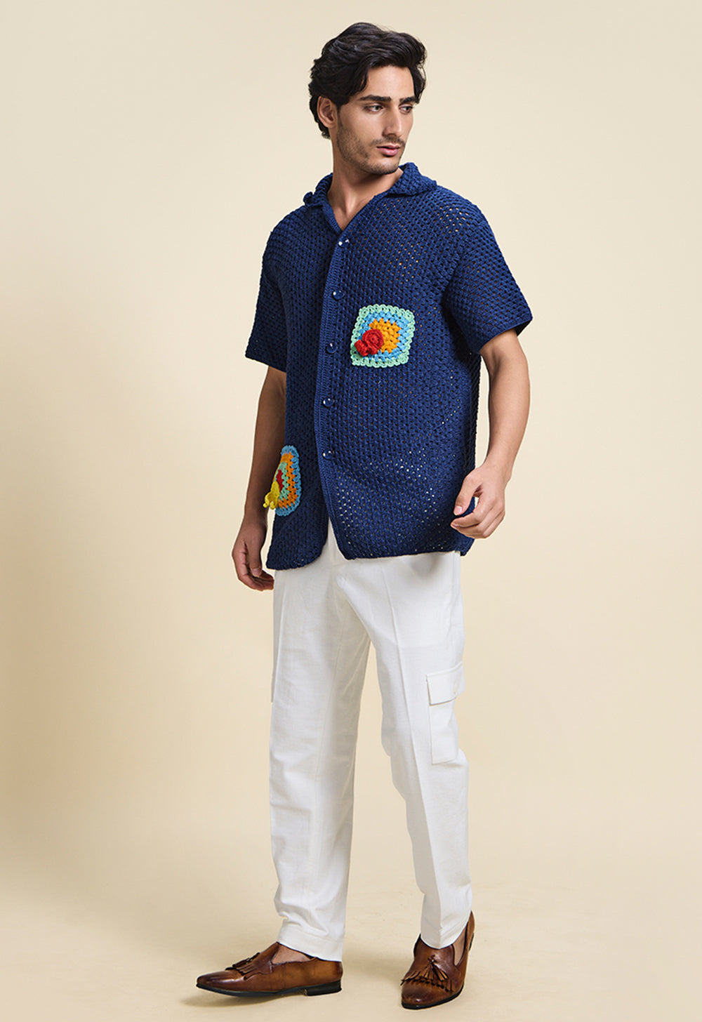 Pelican Blue Crochet Shirt