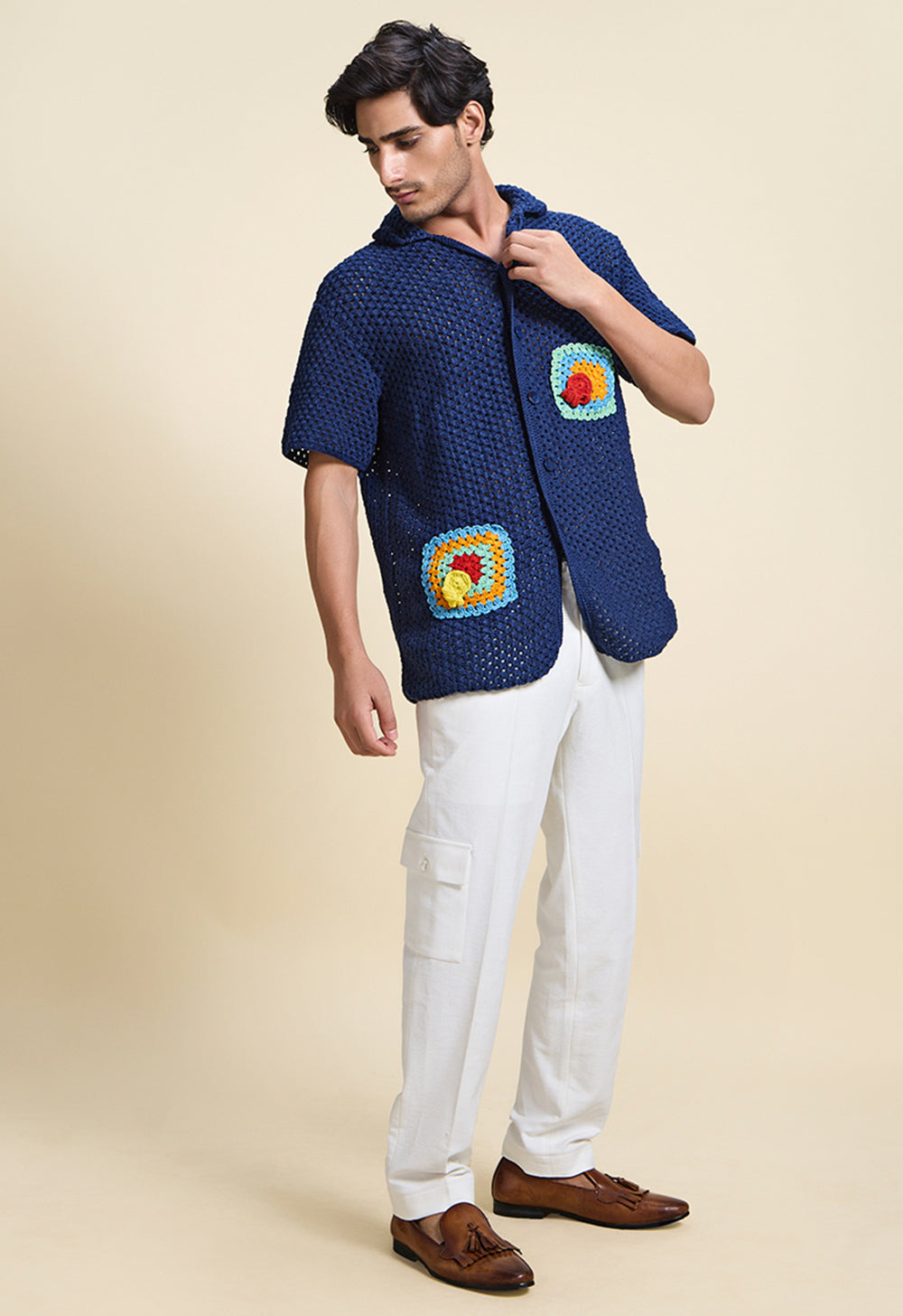 Pelican Blue Crochet Shirt
