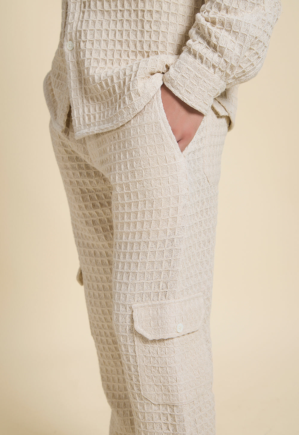 Cotton Mini Blocks Weave Pant