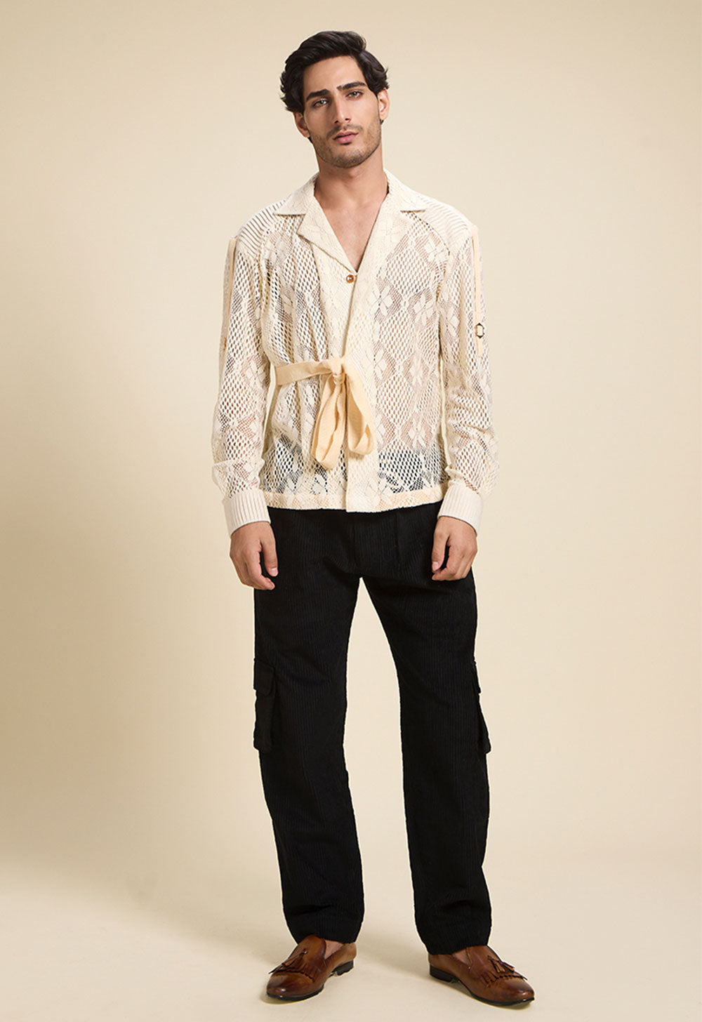 Summer Crochet Tying Shirt